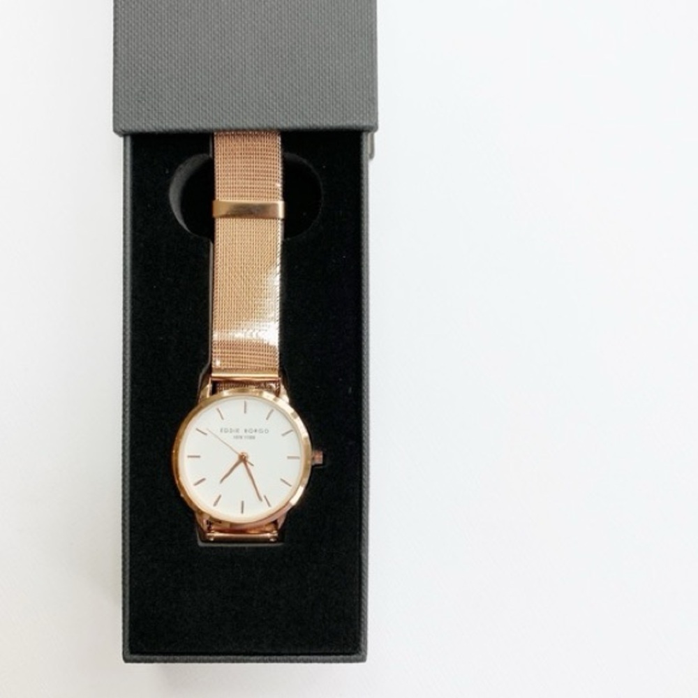 🩷BRAND NEW EDDIE BORGO THE SOHO ROSE GOLD WATCH RACHEL ZOE BOX OF STYLE NWT